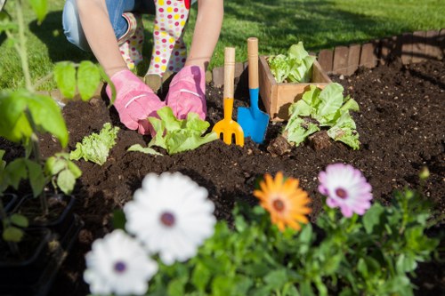 Well-kept garden landscape in Botany Bay with structured plant care